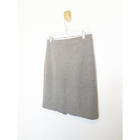 J Crew Wool Blend Skirt Women's Size 0 Gray Pencil Knee Length - Picture 3 of 10